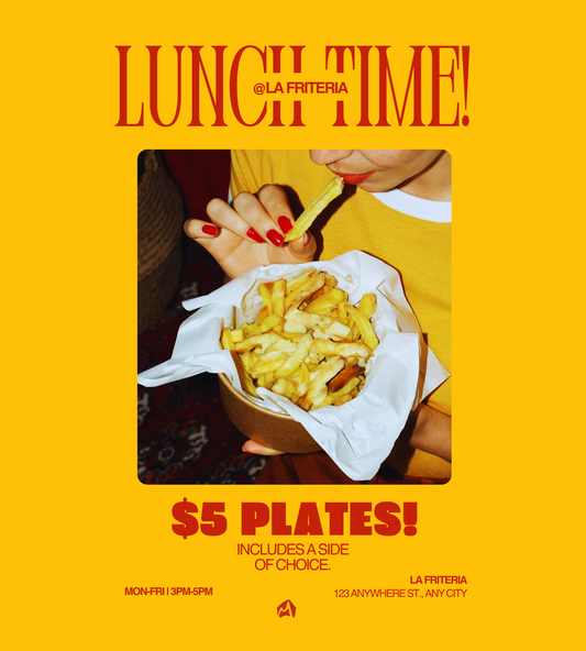 $5 Plates Fritas Art Print | Lunch Times Dining Wall Decor