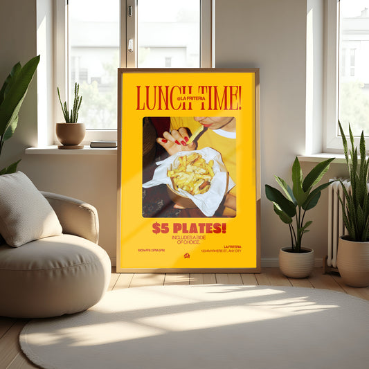 $5 Plates Fritas Art Print | Lunch Times Dining Wall Decor